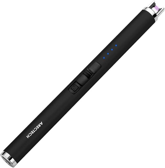 ARECTECH Electric Arc Plasma Lighters for Candle Rechargeable, Kitchen Camping Type-C Black