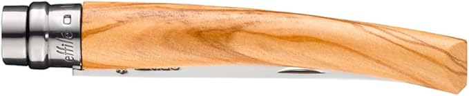 Opinel Effile Slimline Series Folding Fillet Knife – Slim Blade Folding Knife, Virobloc Locking Collar, Sustainably Harvested Wood Handles, Updated Blade Profile (Olivewood/No.10)