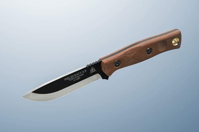 TOPS Knives Fieldcraft 3.5 MBROS-01SF Fixed Blade Knife with 90 Degree Spine and Firesteel