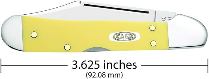 Case WR XX Pocket Knife Mini Copperlock Yellow Synthetic Cv Item #30116 - (31749L Cv) - Length Closed: 3 5/8 Inches