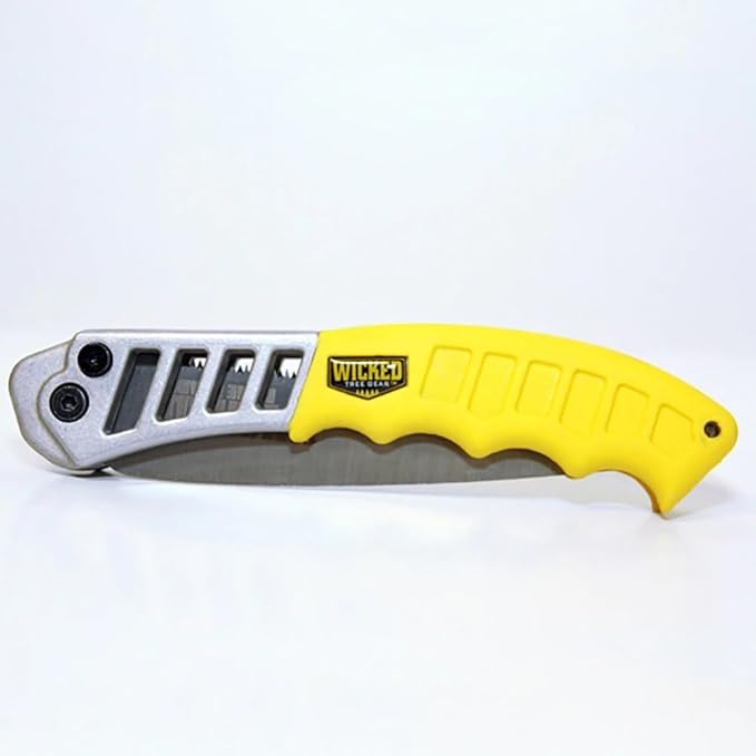 Wicked Tree Gear WTG-007 Wicked Tough Folding Utility/Bone Saw, Yellow, 7" Blade
