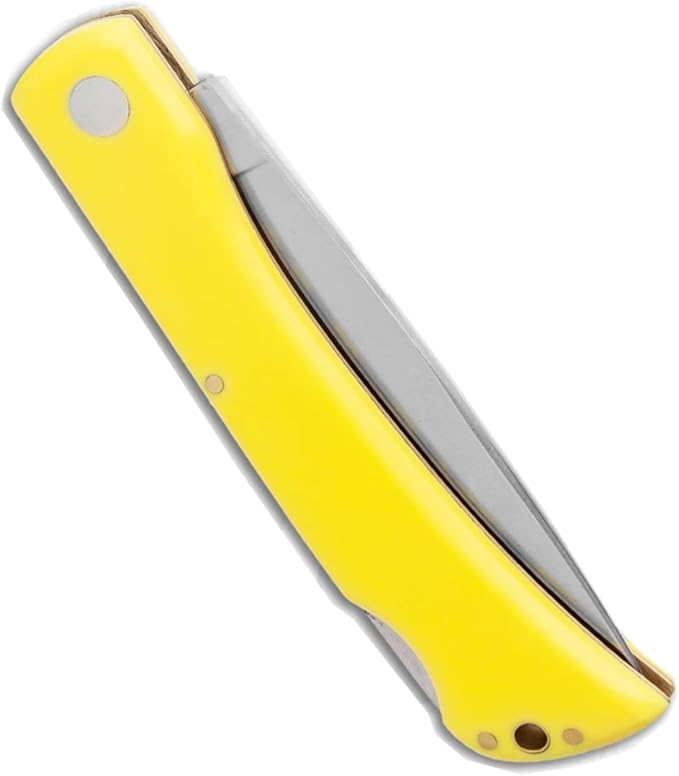 Boker Plus Rangebuster Folding Knife 2.0 - 3.5" High Carbon Steel Blade with Backlock and Yellow Polymer Handles