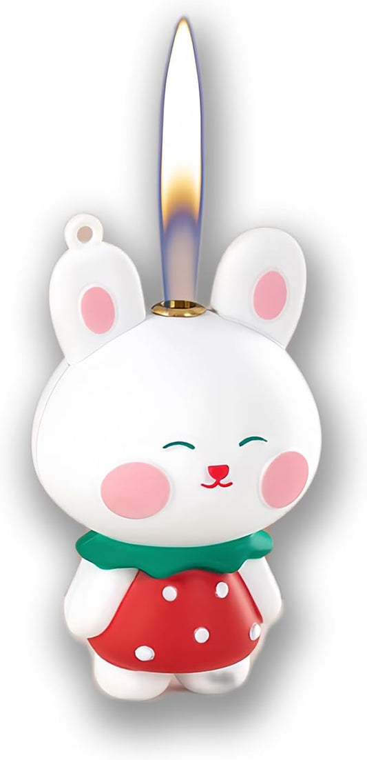 Cute Cartoon Animal Lighter Butane Refill, Pretty Aesthetic, Unique for Women Candles Gifts Camping BBQ (No Butane Fule) (23#)