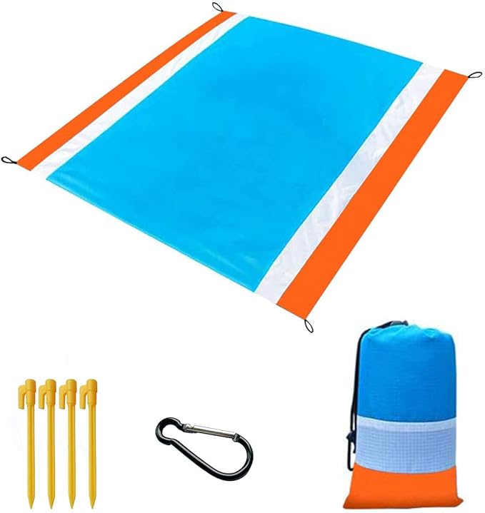 Beach Blanket Large Size 82"x78" Sand Free Waterproof Quick Drying Outdoor Camping for 3-6 Adults,Soft Comfortable Durable for Camping Beach Park Travel Family