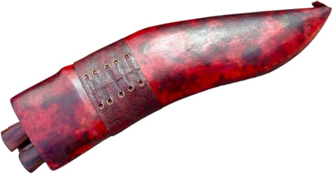 World War I Kukri Knife 10.5 IN Fixed Blade Panawal Balance 17 IN Gurkha Khukuri, Leather Sheath 2 Knives - Handmade In Nepal