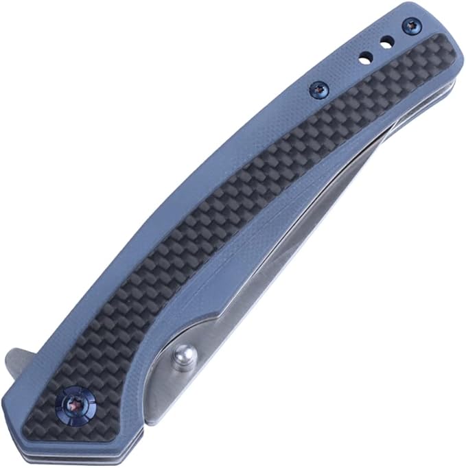 MASALONG Kni242 Folding Knife G10 Carbon Fiber Handle Outdoor Knife Fit Camping Wilderness Survival Military Fan