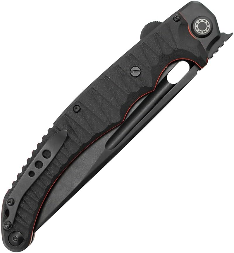 HOKC NOKS EDC camping folding knife Avatar-M | 334-709404, Black, Red