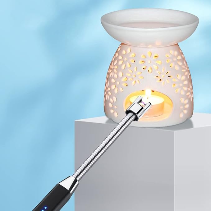 Windproof, Rechargeable, Flexible Neck, Lithium Ion, Electronic, Butane Free, Flameless, USB Grill Lighter