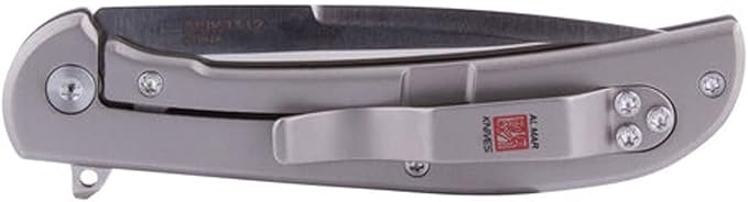 Al Mar Knives Ultralight Hawk 2.75" Blade Titanium Handle Folding Knife, Titanium