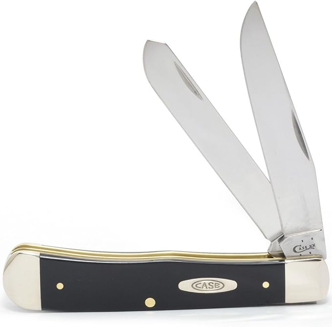 Case WR XX Pocket Knife Black Synthetic Trapper Item #22412 - (2254 SS) - Length Closed: 4 1/8 Inches