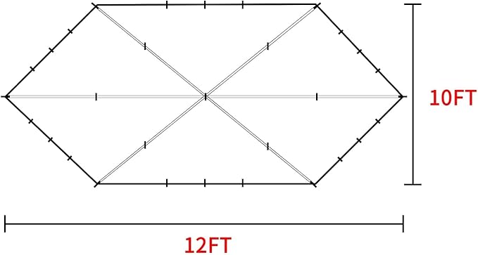 Gold Armour Rainfly Tarp for Hammock and for Tent, Camping Essentials Rain Fly Cover, Waterproof Lightweight Camping Accessories, Survival Camping Gear Camping Tent Accessories (Brown)