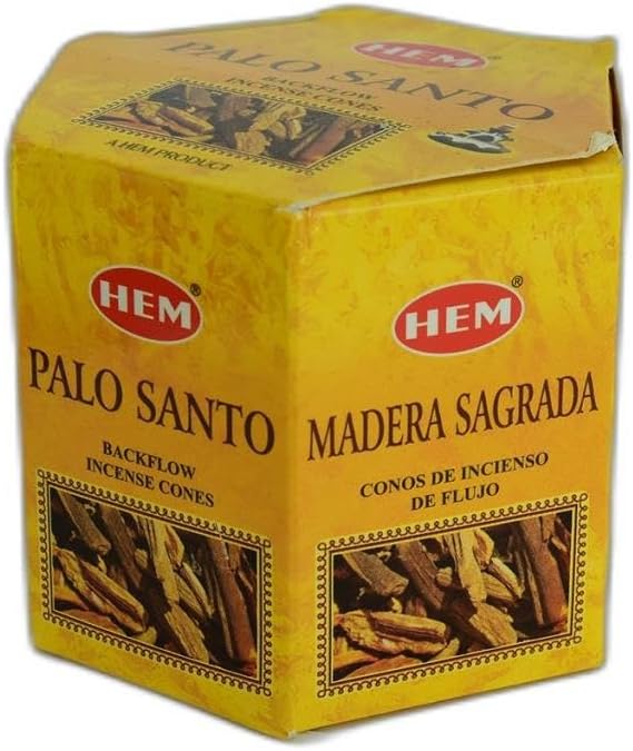 HEM - Backflow Incense Cones - Hand Crafted in India (Palo Santo)