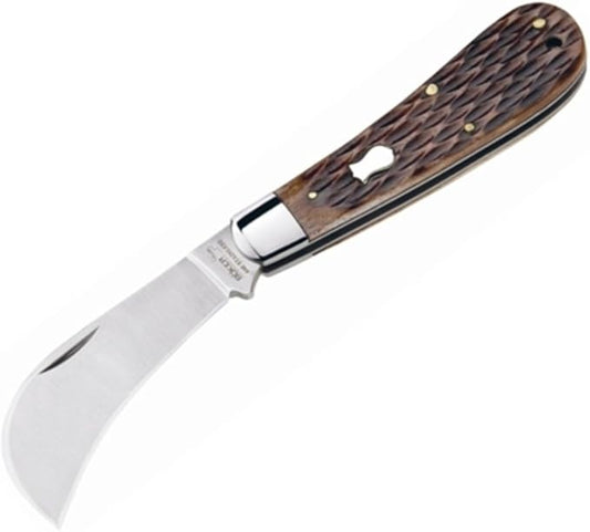 BOKER Plus Hawkbill Brown Bone Knife