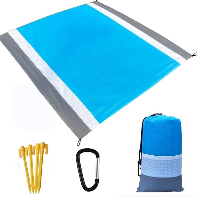 Beach Blanket Large Size 82"x78" Sand Free Waterproof Quick Drying Outdoor Camping for 3-6 Adults,Soft Comfortable Durable for Camping Beach Park Travel Family