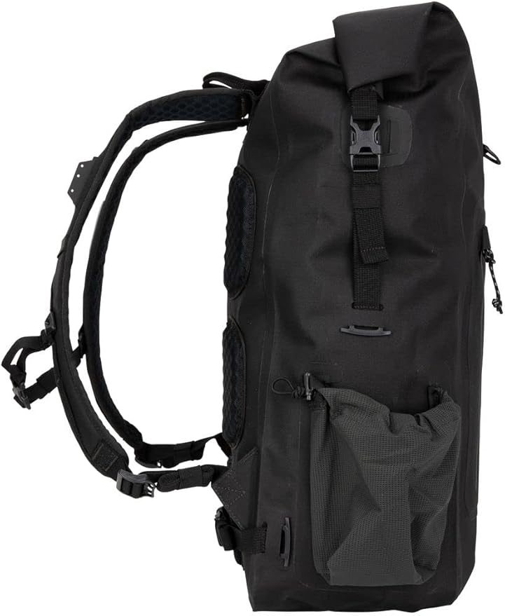 Simms Dry Creek Roll Top Backpack, Waterproof Bag, Black