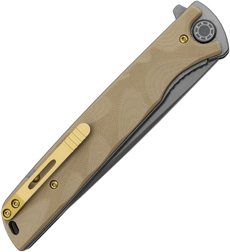 HOKC NOKS EDC camping folding knife Smersh-S | 350-100401 (Gray, Brown)