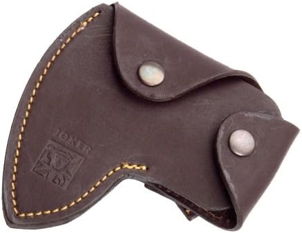 Joker Hunting Axe Cazador HC00, with Deer Horn Handle, Survival Axe with 8.27 inches Blade, Includes Brown Leather Sheath, Tool for Fishing, Hunting, Camping and Hiking