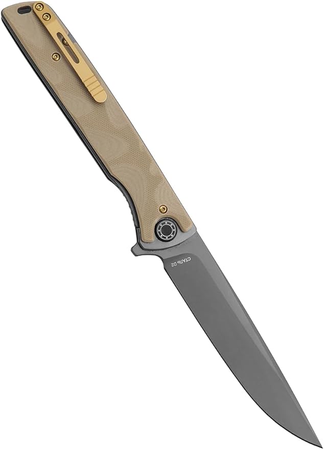 HOKC NOKS EDC camping folding knife Smersh-S | 350-100401 (Gray, Brown)