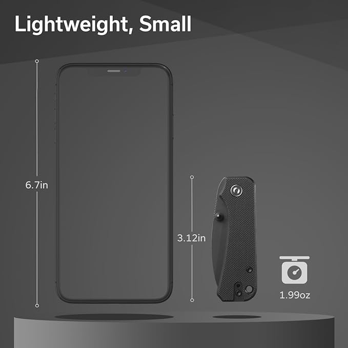 CIVIVI Baby Banter Pocket Folding Knife for EDC, 2.34" Blade Small Knife with Titanium Thumb Stud Opener C19068S-2