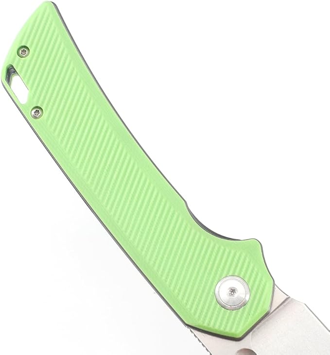 Knife Folding Pocket Knife 3.5 "Stone Wash 14C28N Blade (green)