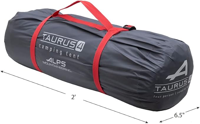 ALPS Mountaineering Taurus 4-Person Tent - Gray/Red