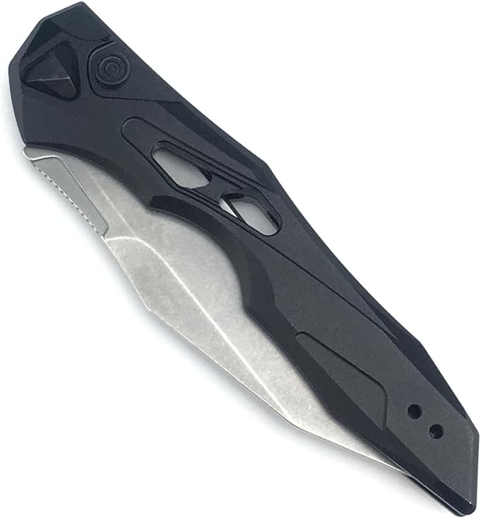 HUAAO Assisted Opening Knife, Pocket Knife with 3.4’’ 8Cr13Mov Steel Blade Aluminum Handle, EDC Camping Folding Knife with Clip for Hunting Fishing