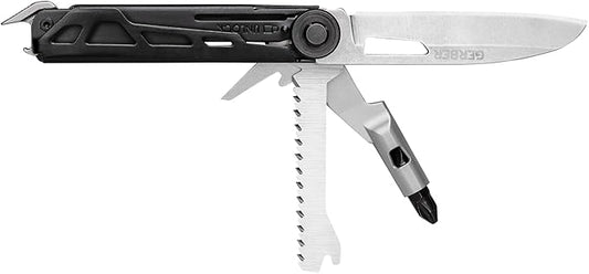 Gerber Gear Armbar Trade 8-in-1 Multi-tool - 2.5" Plain Edge Blade, Pry Bar, Hammer - EDC Gear and Equipment - Onyx