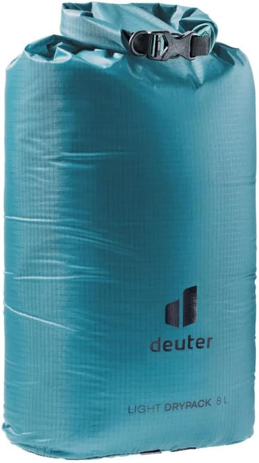Deuter Light Drypack, Water-Resistant Ripstop Roll-Top Dry Pack Sack Keeps Gear Dry for Hiking, Trekking, Camping & Kayaking