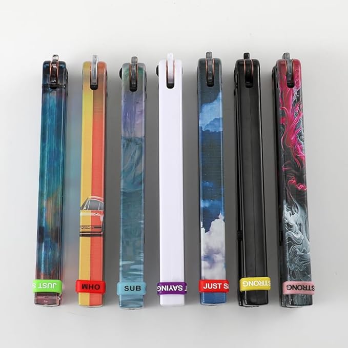 Folding Printed Patterns Plastic Tool, Integral Channel Handle, Ultra-Lightweight Durable, Best Balance and Inertia, Great for Beginners (Lady of the Piano)