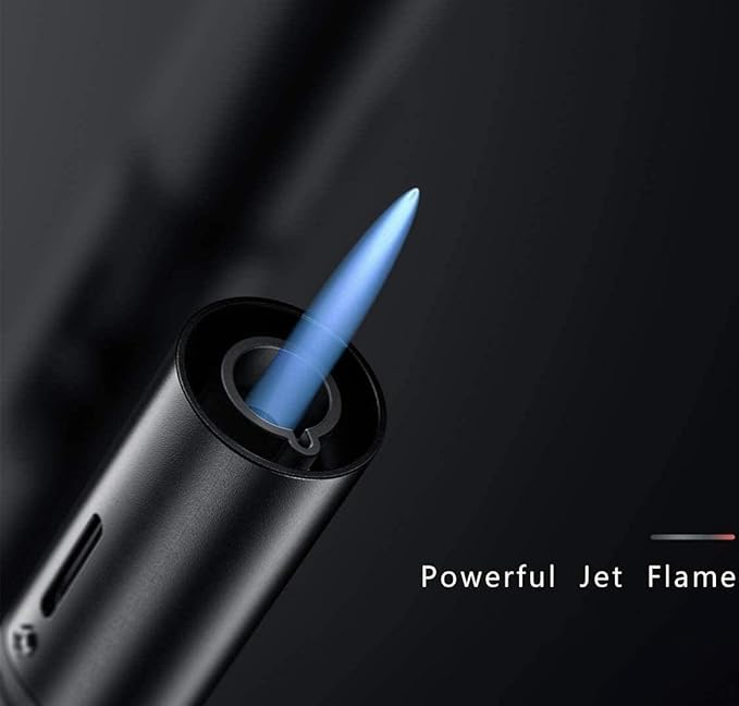 Urgrette Aqua Blue 1 Pack Butane Torch Lighter, 6-inch Refillable Pen Lighter Jet Flame Butane Lighter for Grill BBQ Candlek Camping (Gas Not Included)