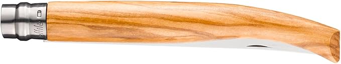 Opinel Effile Slimline Series Folding Fillet Knife – Slim Blade Folding Knife, Virobloc Locking Collar, Sustainably Harvested Wood Handles, Updated Blade Profile (Olivewood/No.15)