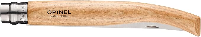 Opinel Effile Slimline Series Folding Fillet Knife – Slim Blade Folding Knife, Virobloc Locking Collar, Sustainably Harvested Wood Handles, Updated Blade Profile (Beechwood/No.15)