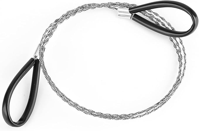 Steel Wire Saw Scroll, Outdoor Emergency Travel Saw Scroll 31.5 Inch Steel Wire Scroll, Emergency Travel Camping Survival Tool