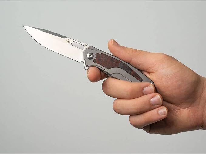 Boker Plus Aphex Mini Manual Pocket Knife Frame Lock and Titanium Scales Inlayed, Designed by Lucas Burnley