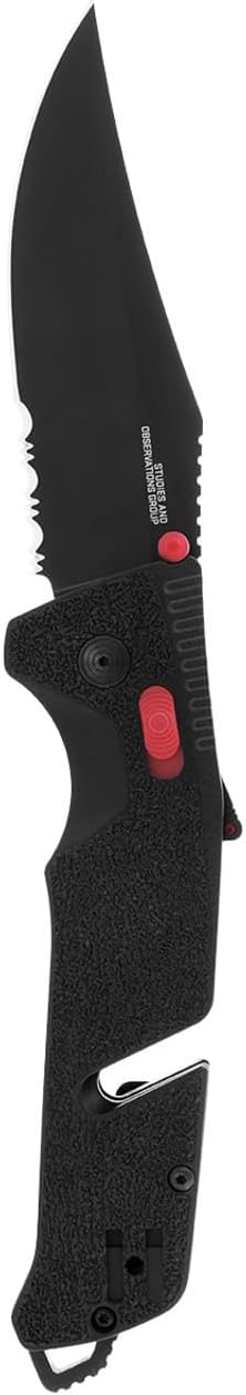 SOG Trident at Ambidextrous Professional Partially Serrated Folding Knives | Heat-Treated CRYO D2 Stainless Steel Blade