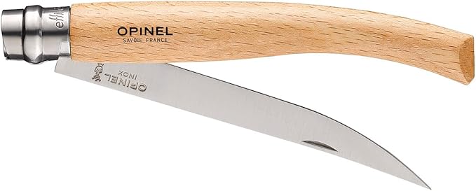 Opinel Effile Slimline Series Folding Fillet Knife – Slim Blade Folding Knife, Virobloc Locking Collar, Sustainably Harvested Wood Handles, Updated Blade Profile (Beechwood/No.12)
