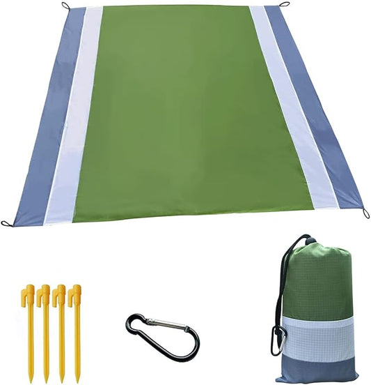 Beach Blanket Large Size 82"x78" Sand Free Waterproof Quick Drying Outdoor Camping for 3-6 Adults,Soft Comfortable Durable for Camping Beach Park Travel Family