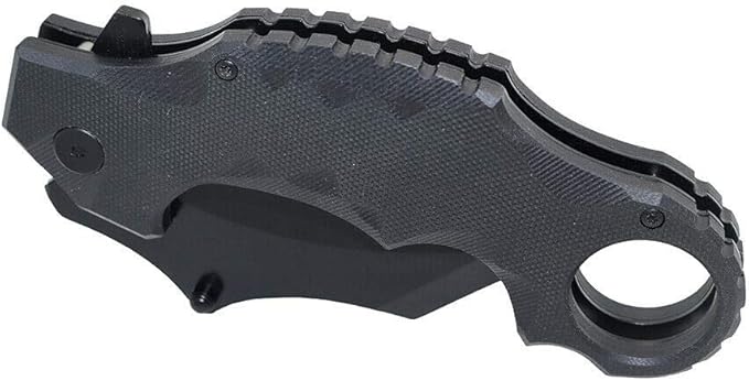 MASALONG Protection Folding Claw Tactical Outdoor fold Knife (Black)