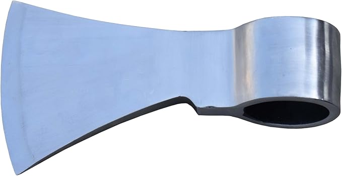 Hand Forged Axe Head Campaing Hatch Tomahawk Axe, Huntsman Throwing Camping & Battle Axe (Silver)