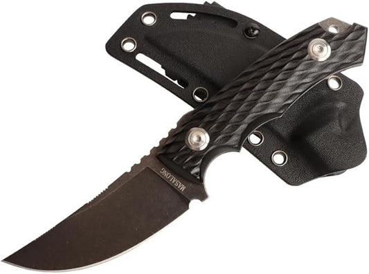 MASALONG 14C28N Steel Black Fixed Blade Knife for Tactical Survival Hiking Outdoor Hunting kni266