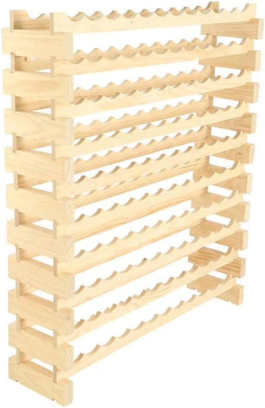 120 Bottle Wine Rack Natural Pine