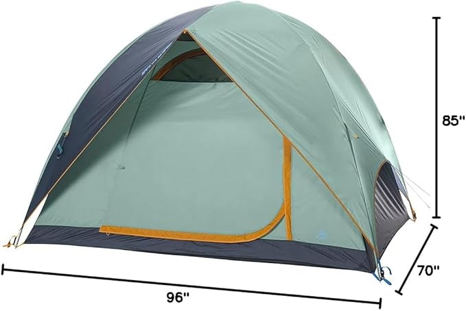 Kelty Tallboy Family Car Camping Tent, 4 or 6 Person Freestanding Shelter, Large Capacity, Stuff Sack Included. 2022