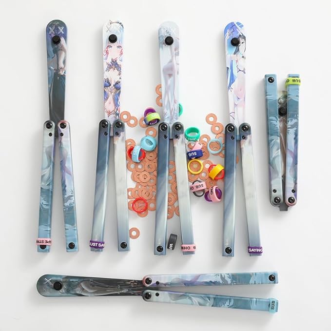 Folding Printed Patterns Plastic Tool, Integral Channel Handle, Ultra-Lightweight Durable, Best Balance and Inertia, Great for Beginners (Lady of the Piano)