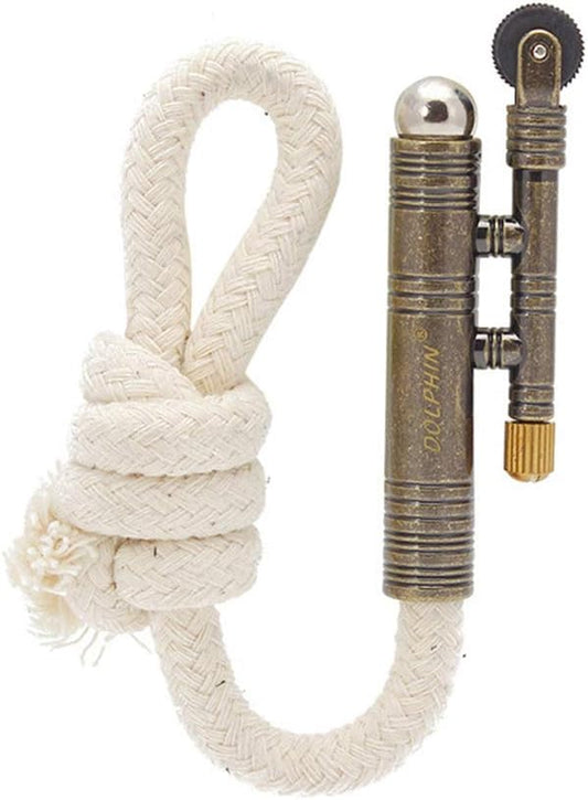 Vintage Lighter Retro Trench Rattlesnake Rope Velvet Metal Lighter Fire Starter Camping Outdoors,No need for Kerosene/gas,#3