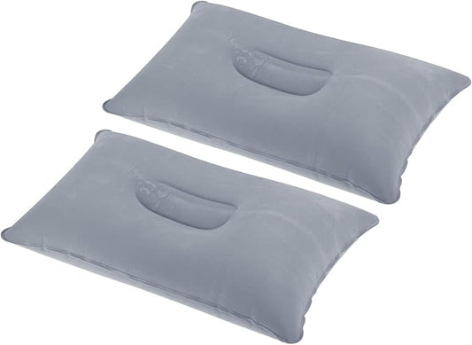 PATIKIL Inflatable Pillow, 2 Pack Squared Ultralight Camping Travel Pillow Desk Rest Neck Support for Hiking Backpacking Office, Gray