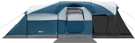 PORTAL 6/8/10 Person Family Camping Tent with Screen Room, Water Resistant Big Tunnel Tent with Rainfly, Large Family Tent for Outdoor Camping, Party
