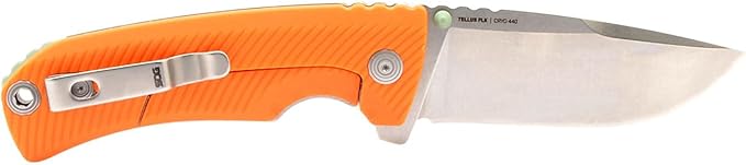 SOG Tellus FLK Daily Outdoor Full-Sized Frame Lock Folding Knives | GRN Handle | CRYO 440C Stainless Steel Blade | Reversible Pocket Clip