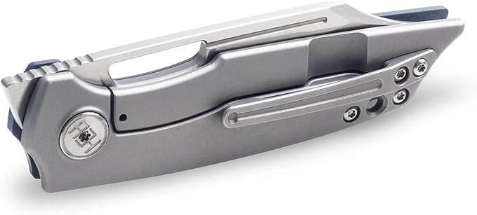 Boker Plus Hea Hunter Pocket Knife- 2.88" D2 Steel Blade with Frame Lock and Blue G10 Scales, Designed by Headesigns