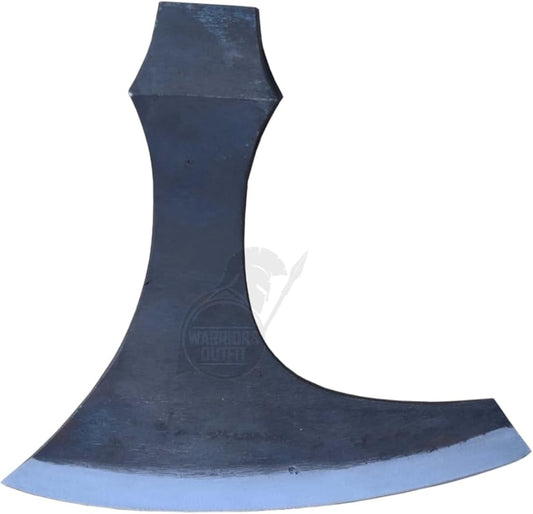 Hand Forged Medieval Viking Axe Head- Camping Hatch Tamahawk Hunting Axe, Carbon Steel Throwing Axe (Black)