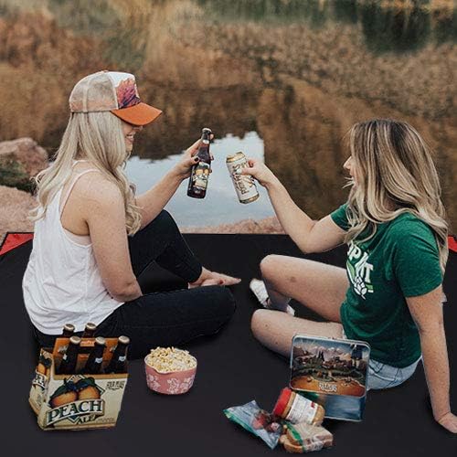 Odoland Beach Blanket Picnic Blanket, SandProof Waterproof Outdoor Pocket Blanket with Portable Bag, Foldable Lightweight Sand Free Quick Drying Beach Mat for Hiking Camping Picnics Travel Concert